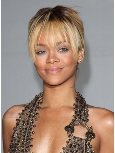 Capless Boycuts Cropped Good Rihanna Celebrity Wigs For Sale