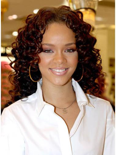 Capless Auburn Without Bangs Fashion Rihanna Like Wigs