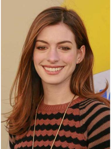 Auburn Straight Long Sassy Anne Hathaway Wigs