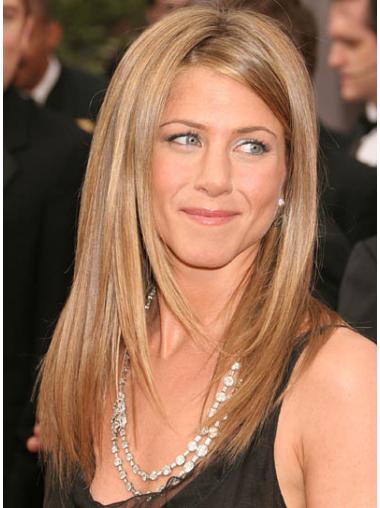 Blonde Straight Remy Human Hair Affordable Wigs Like Jennifer Aniston