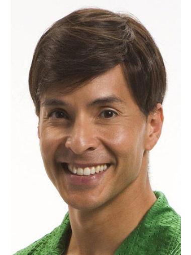 Straight 0 Short Soft Remy Human Hair Nice Men Wig