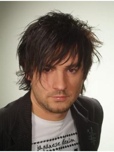 100% Hand-Tied Straight Short Best Mens Wigs