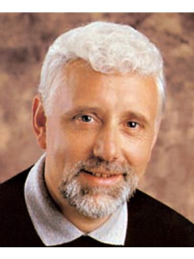 High Quality 2 Inches Synthetic Short Curly High Quality Men Wigs Toupees