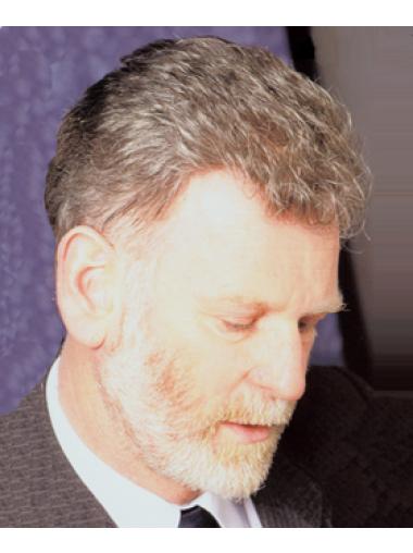 Synthetic 2 Inches New Monofilament Men Wigs Toupees