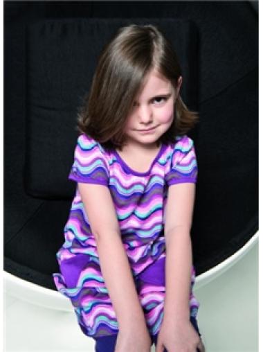 100% Hand-Tied Chin Length Children Human Hair Wigs