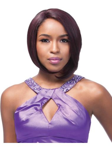 Auburn Straight Bobs Synthetic African American Capless Wigs