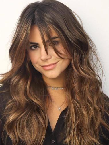 Long Blonde Wig 22" Synthetic Lace Front Wavy Layered Wigs