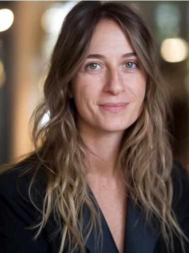 Long Wavy Wigs Without Bangs Synthetic Ombre/2 Tone 22" Lace Front Wigs