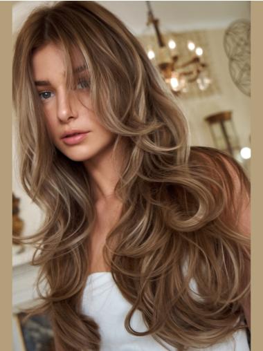 Long Wavy Wigs Layered Synthetic Ombre/2 Tone 26" Monofilament Wigs