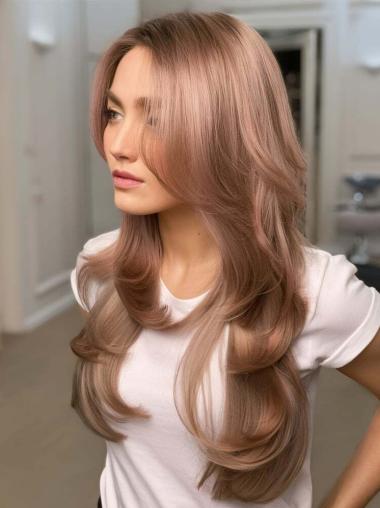 Wig Long 26" Monofilament Synthetic Layered Ombre/2 Tone Wigs