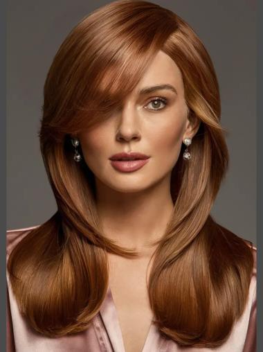 Long Wig Styles 18" Layered Monofilament Copper Straight Synthetic Wigs