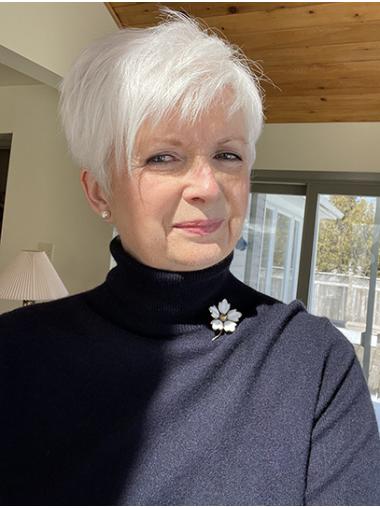 Grey Bobs Straight Short Ladies Synthetic Wigs