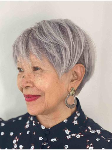 Grey Bobs Straight Short High Quality Synthetic Wigs
