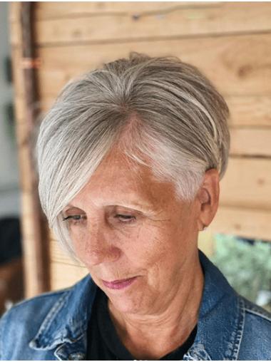 Grey Bobs Straight Short Synthetic Wigs Heat Resistant