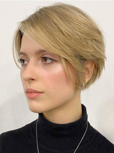 Short Blonde Pixie Wigs 6" Straight Synthetic Wigs