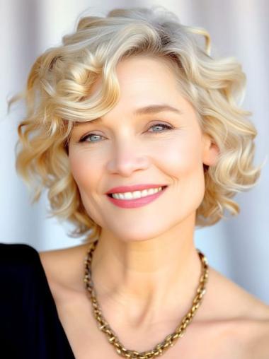 Short Wavy Wigs 8" Lace Front Layered Wigs