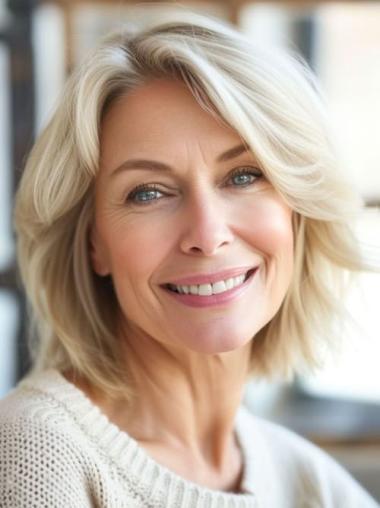 Short Blonde Wigs Wavy 10" Lace Front Synthetic Wigs