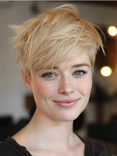 Very Short Pixie Wigs Monofilament 4" Layered Wigs