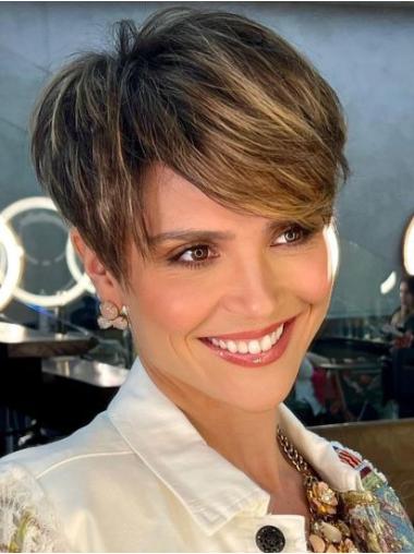 Natural Short Hair Wigs Straight 6" Lace Front Wigs