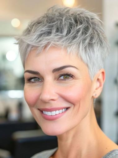 Short Lace Front Wigs Human Hair Boycuts 4" Straight Wigs