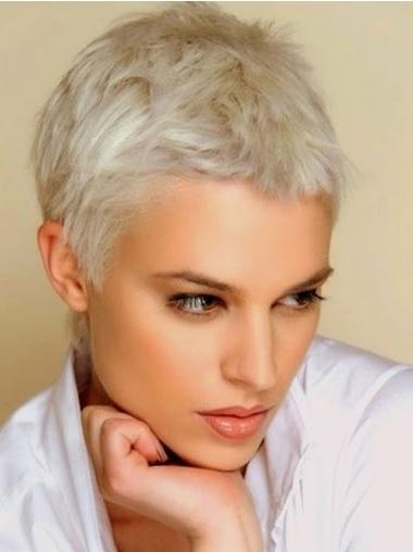 Short Hair Wigs For Ladies 4" Lace Front Synthetic Boycuts Wigs