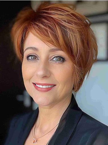 Human Wigs Short Straight 6" Lace Front Wigs