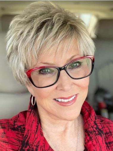 Short Hair Wigs Styles Monofilament Synthetic 4" Layered Wigs