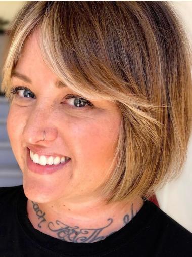 Short Human Hair Lace Wigs 10" Monofilament Ombre/2 Tone Wigs