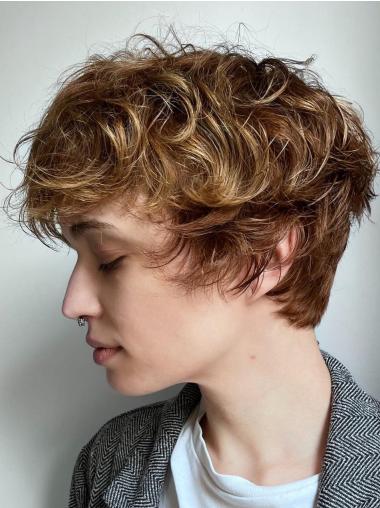 Short Curly Wigs For Women Layered Monofilament 6" Wigs