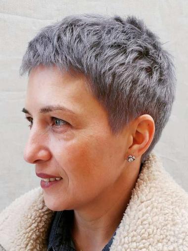 Short Pixie Human Hair Wigs Boycuts 4" Straight Wigs