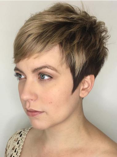 Short Colored Wigs Monofilament Boycuts 4" Synthetic Wigs