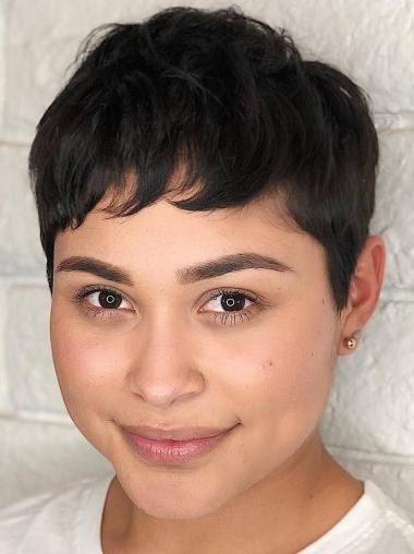 Short Wigs For Older Ladies Synthetic 4" Boycuts Wigs