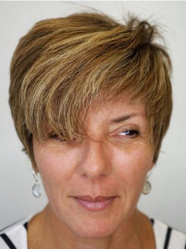 Short Wigs On Sale Monofilament Synthetic 4" With Bangs Wigs