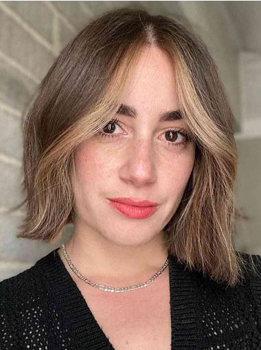 Women'S Bob Wigs Layered 10" Wavy Chin Length Wigs