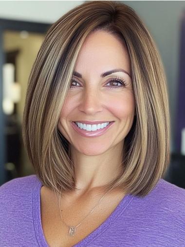 Ladies Bobs Wigs Lace Front 12" Synthetic Layered Straight Wigs