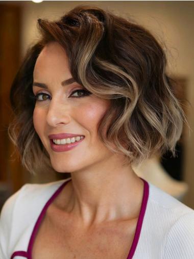 Bob Cut Wigs Women Layered 10" Wavy Chin Length Wigs