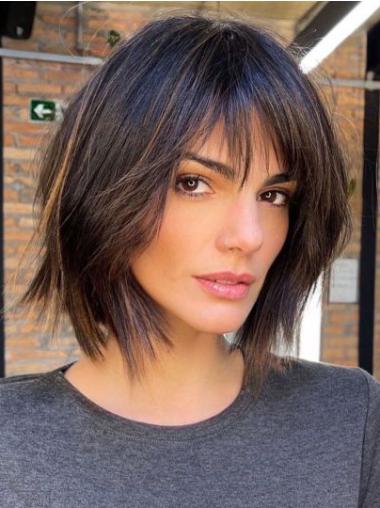 Ladies Bob Style Wigs Monofilament Chin Length 10" Layered Wigs
