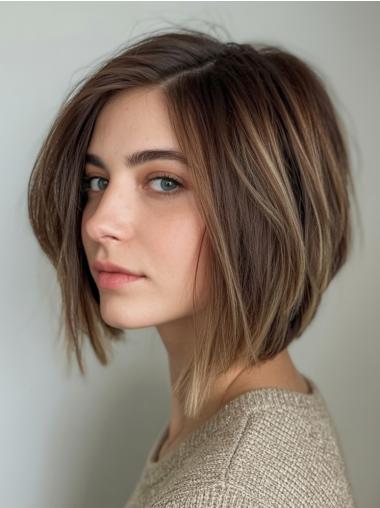 Real Looking Bob Wigs Straight 10" Monofilament Chin Length Wigs