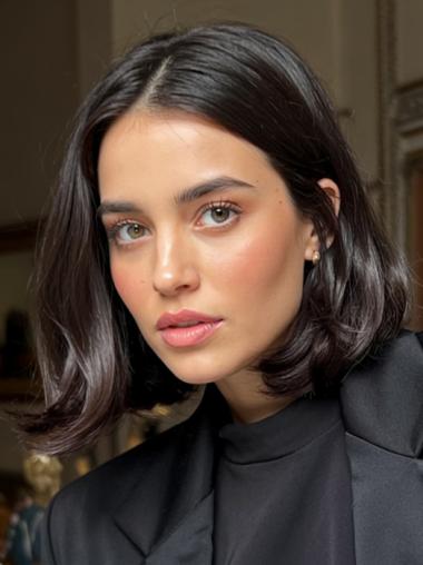 Womens Bob Wig Synthetic Layered Wavy Monofilament Wigs