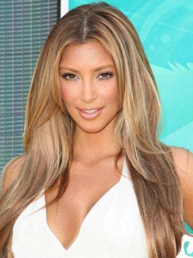 Full Lace Without Bangs Remy Human Hair 20 Inches Trendy Kim Kardashian Blonde Wig Buy