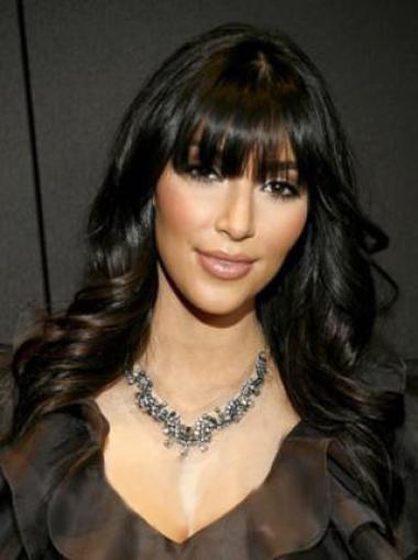 Capless Wavy Remy Human Hair Ideal Kardashian Hair Wigs