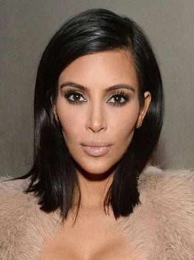 Without Bangs Shoulder Length Cheapest Kim Kardashian Lace Front Wig