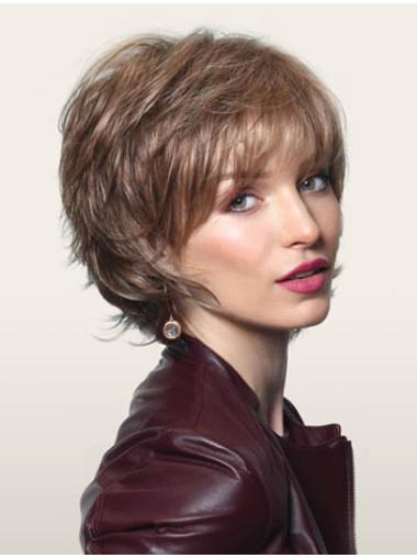 Cheap 8 Inches Synthetic Wavy Short Wig Haircuts