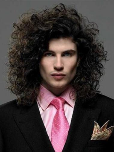Shoulder Length Fabulous Men Front Lace Wigs