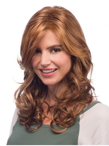 Lace Front Blonde With Bangs 20 Inches Wavy Long Hair Wig