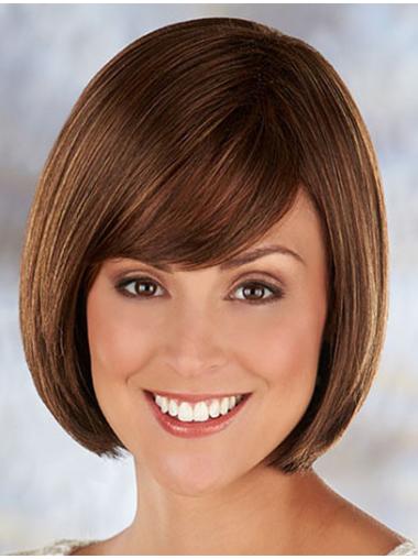 Straight Synthetic 10 Inches Amazing Brown Bob Wig