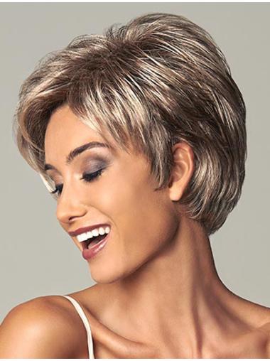 Capless Brown Modern Short Wigs That Look Real