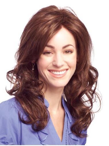 Auburn Wavy Synthetic Durable Wig Front Lace Nature
