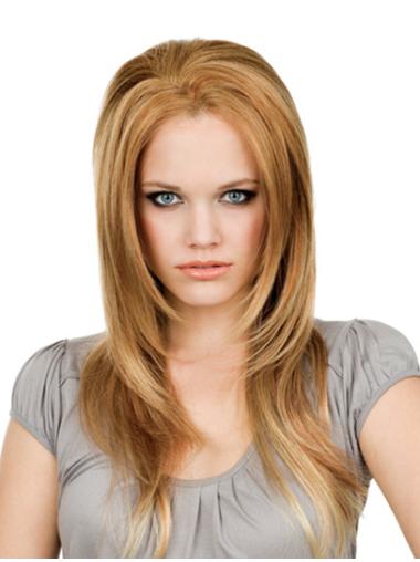 16" Online Long Blonde Wig Human Hair