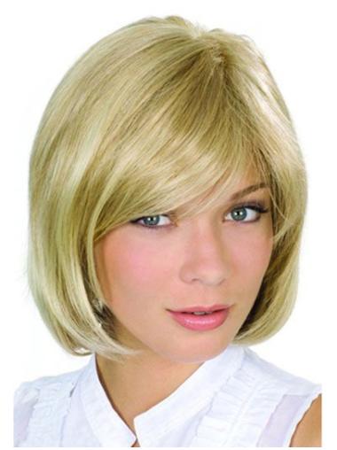 Bobs Soft Real Human Short Wavy Wigs